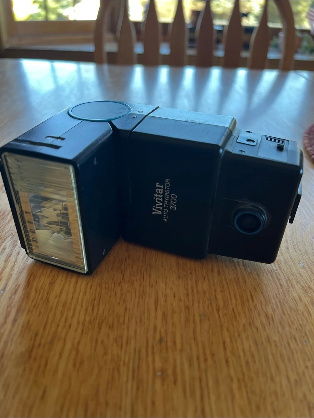Minolta X-700 Film Camera with Black/Blue Strap, lens, adapter, auto thyristor